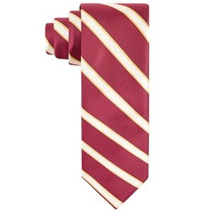 Tayion‎ by Montee Holland Tie Mens Red Striped Necktie One Size NWT